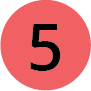 Number 5 inside red circle