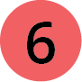 Number 6 inside red circle