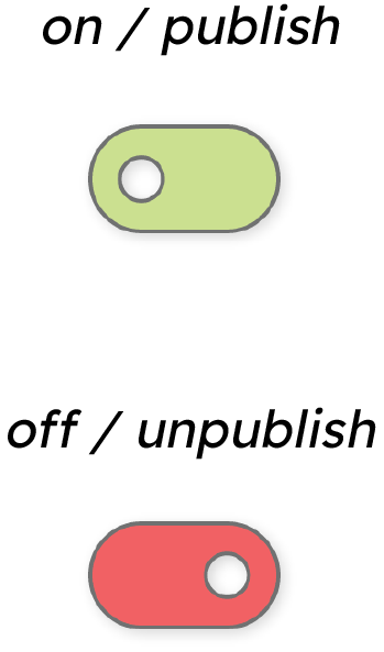 Publish switch on & off