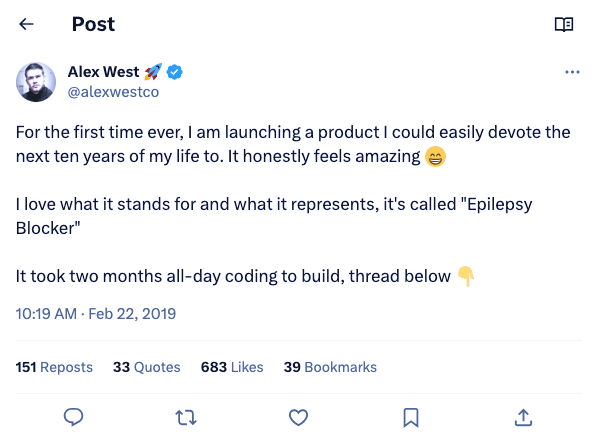 Producthunt Tweet