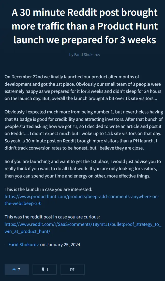Producthunt vs guide
