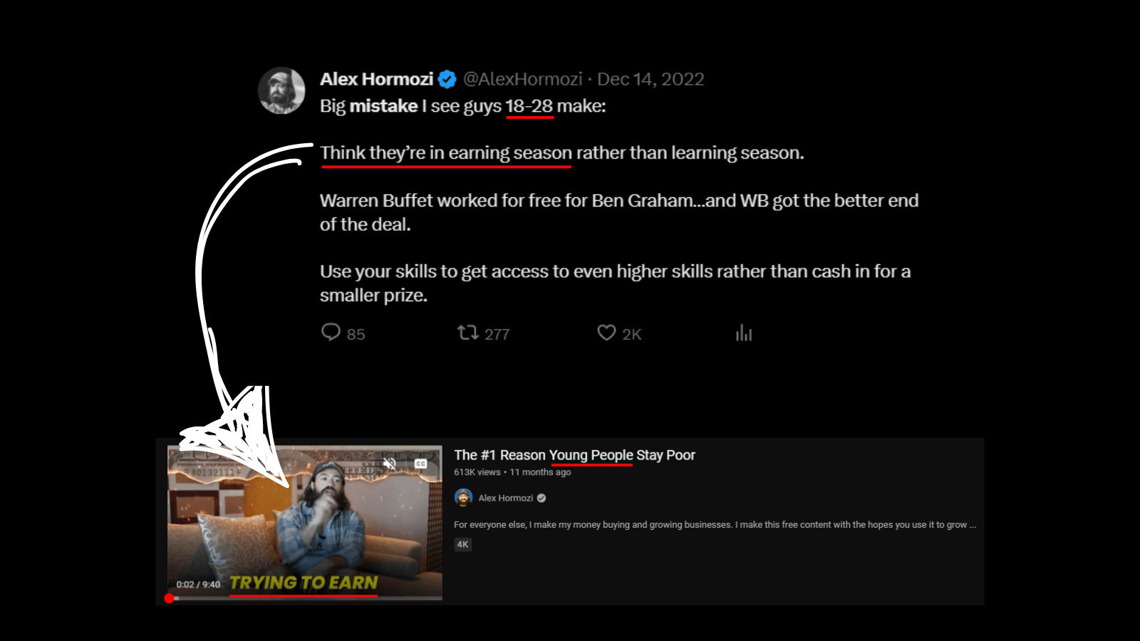 Mistakes young people make by Alex Hormozi