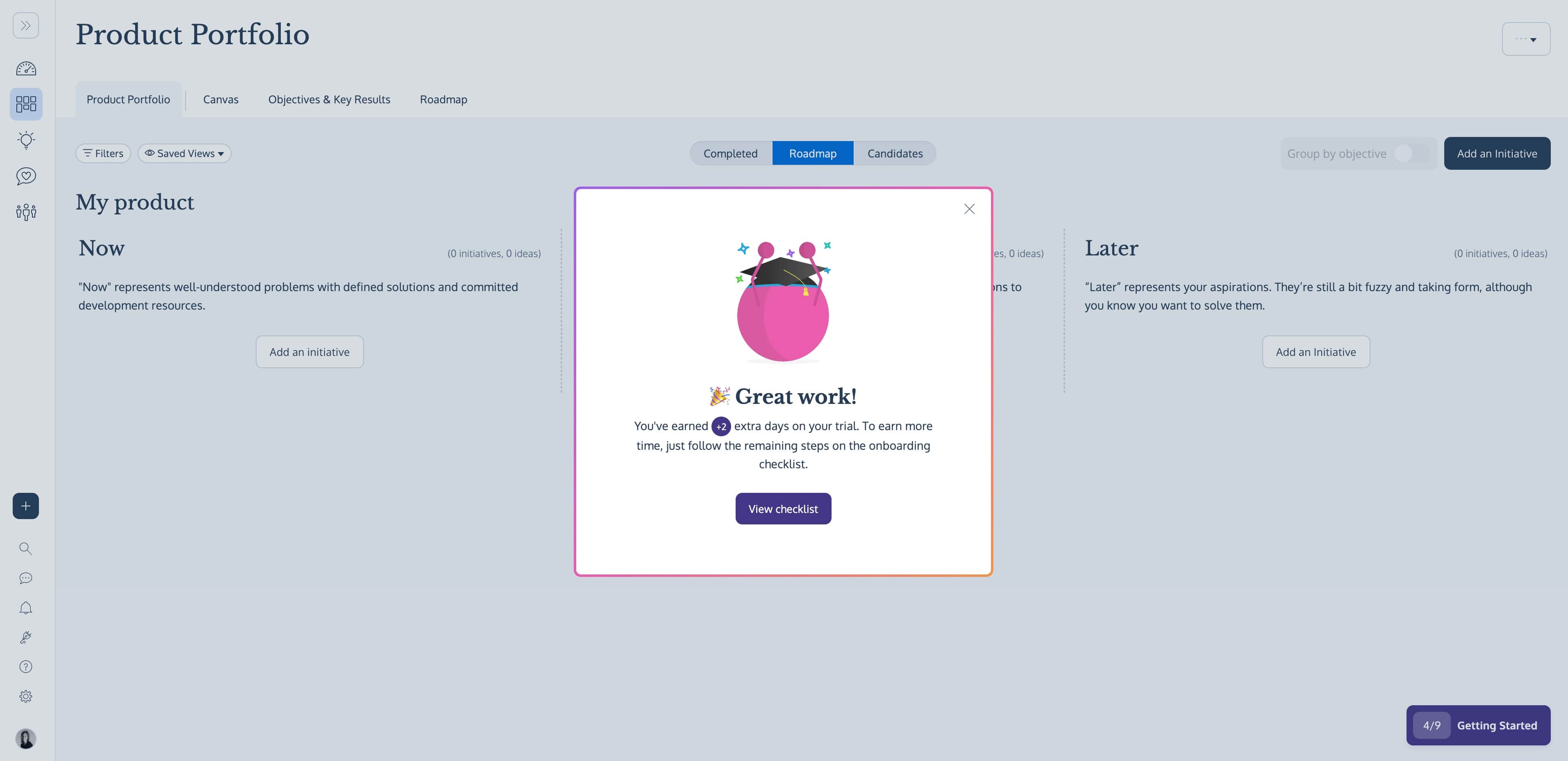 ProdPad Trial Extension Achievement