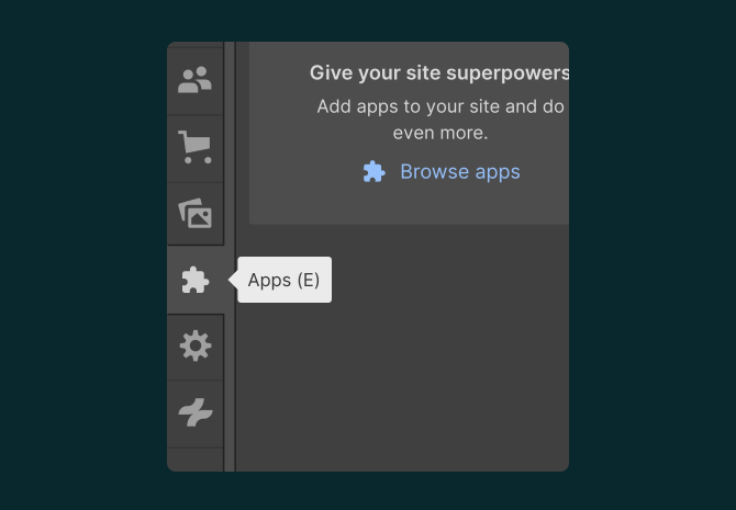 Step 6: Open the project in Webflow Designer and click on Apps in the sidebar — This will open the search bar where you need to find Data Goat Image
