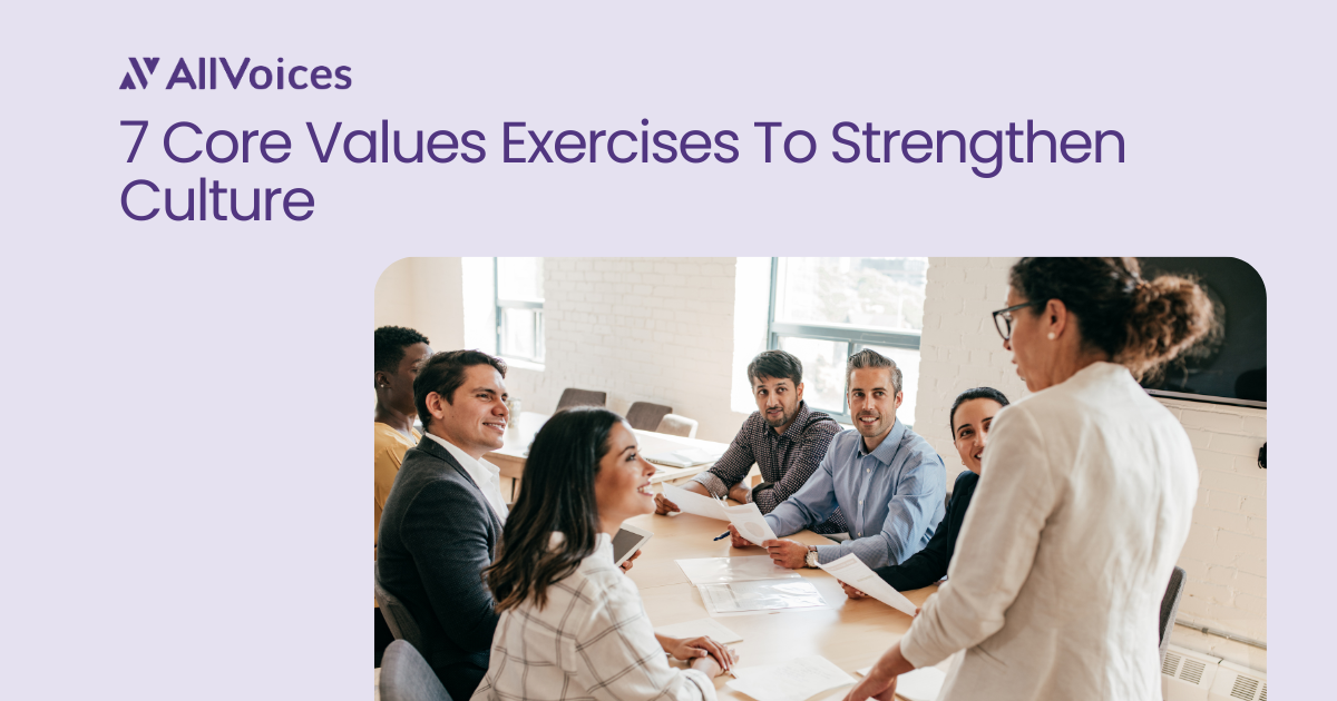 7 Core Values Exercises That Will Strengthen Culture | AllVoices