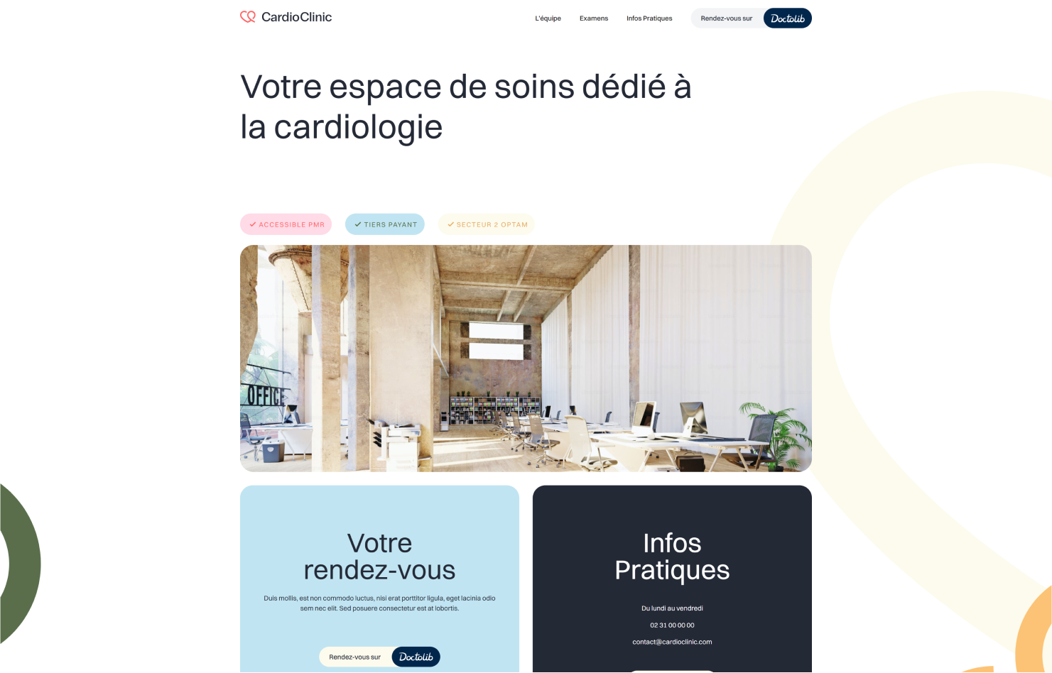 Vue plein écran du site Webflow créé lors de ce projet.