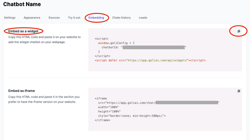 How to add an AI chatbot to HTML page