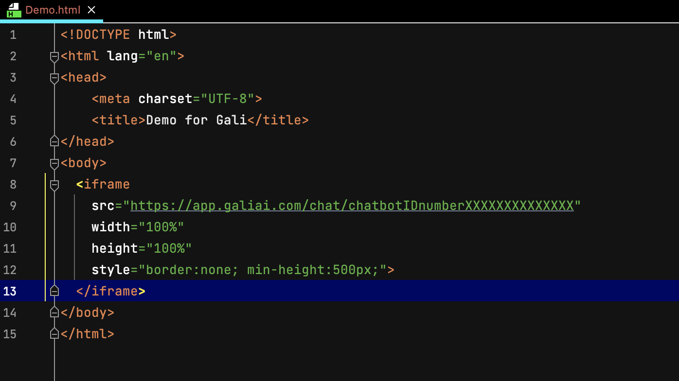 How to add an AI chatbot to HTML page