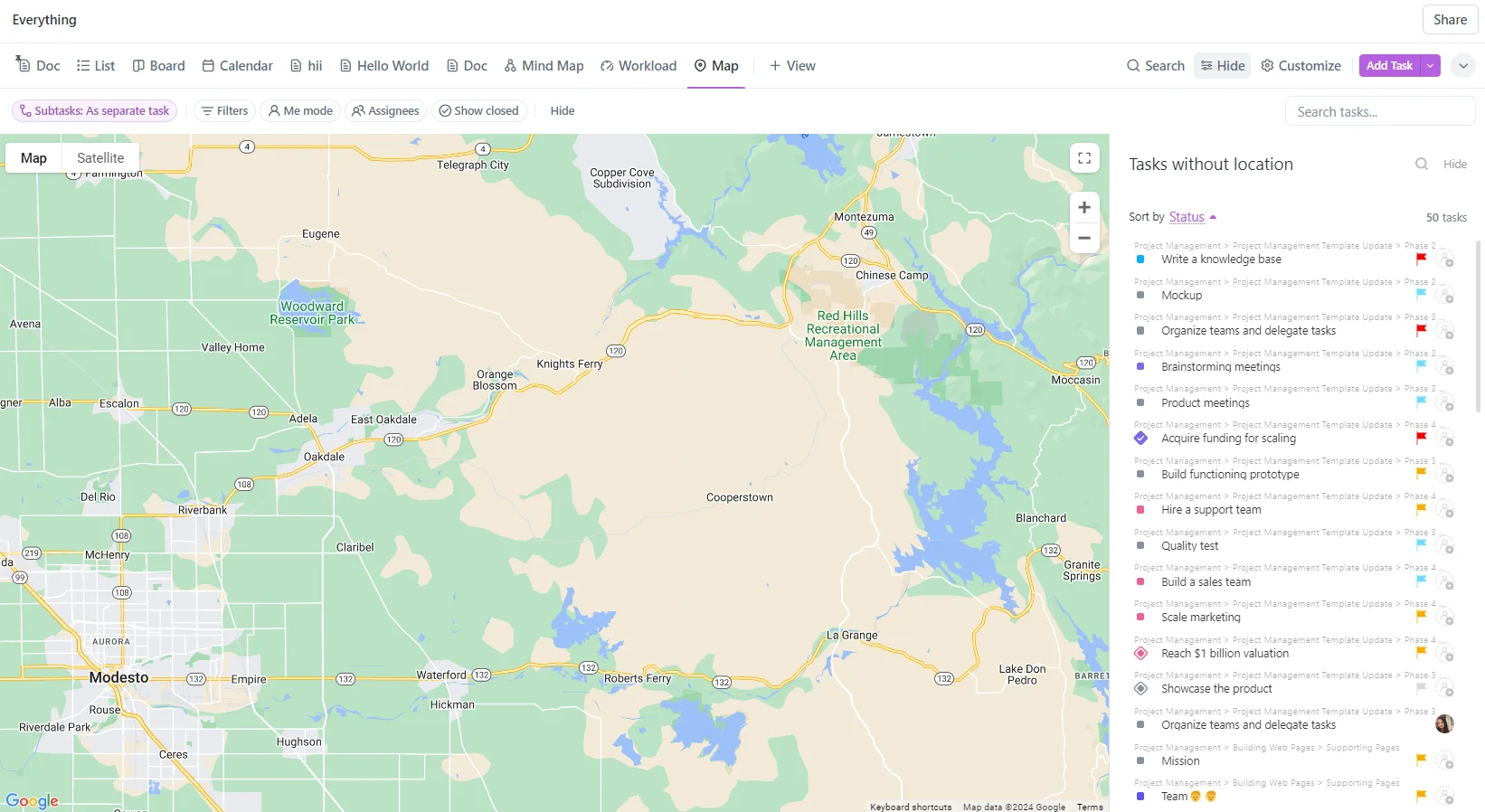 Map View in ClickUp