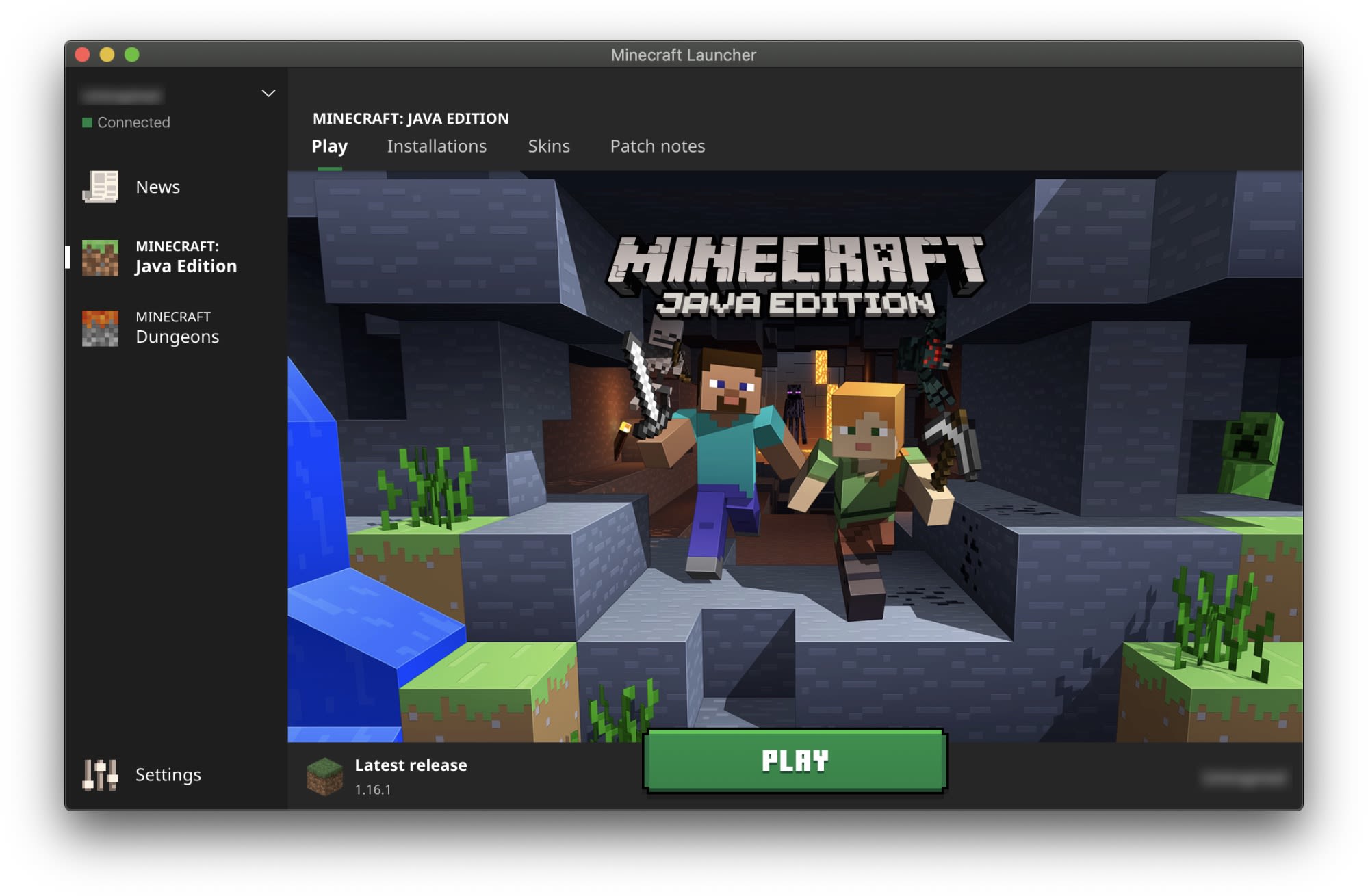 The Minecraft launcher