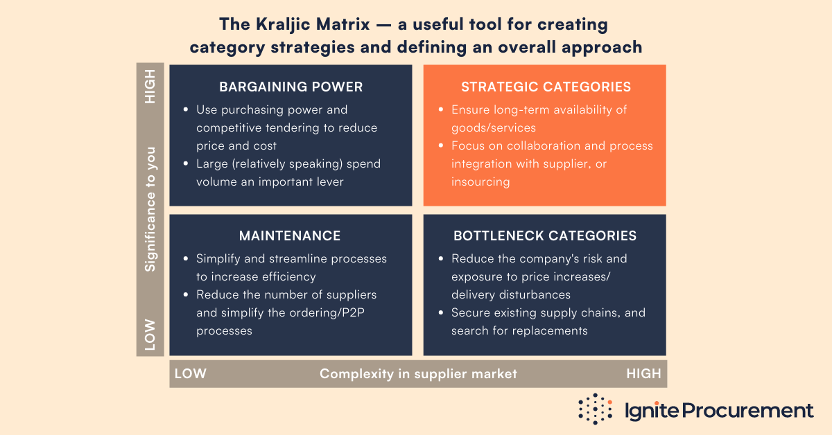 Detailed Kraljic matrix