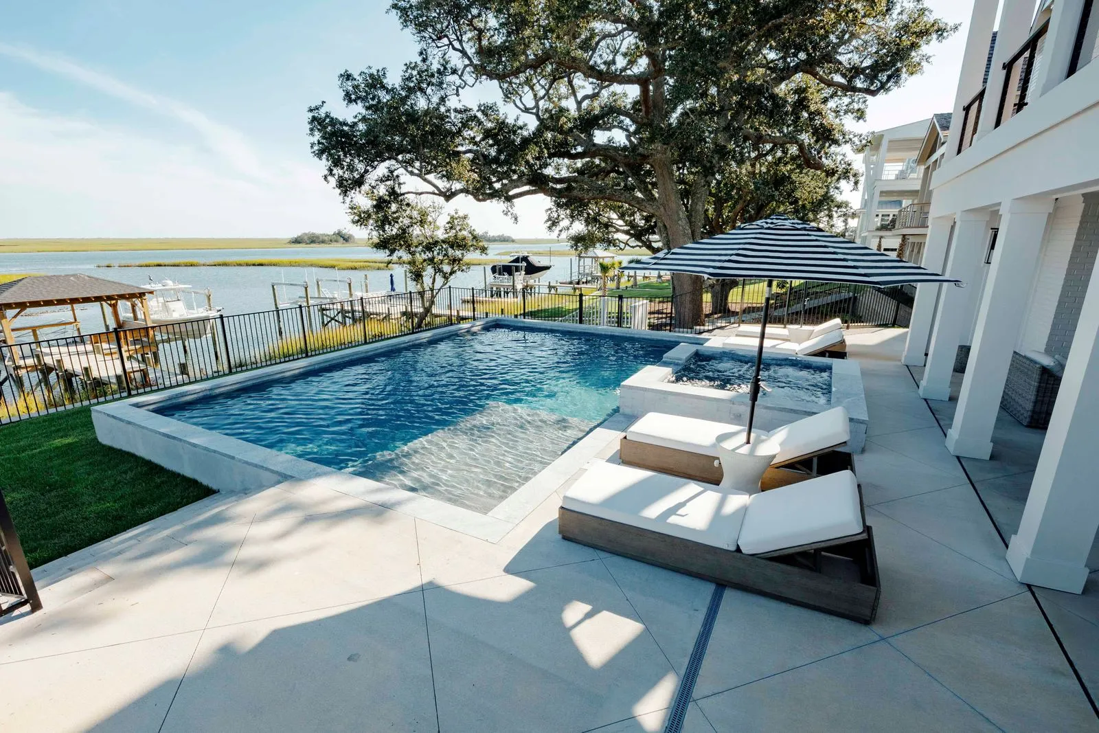 Waterfront Place Custom Pool in Hampstead, NC