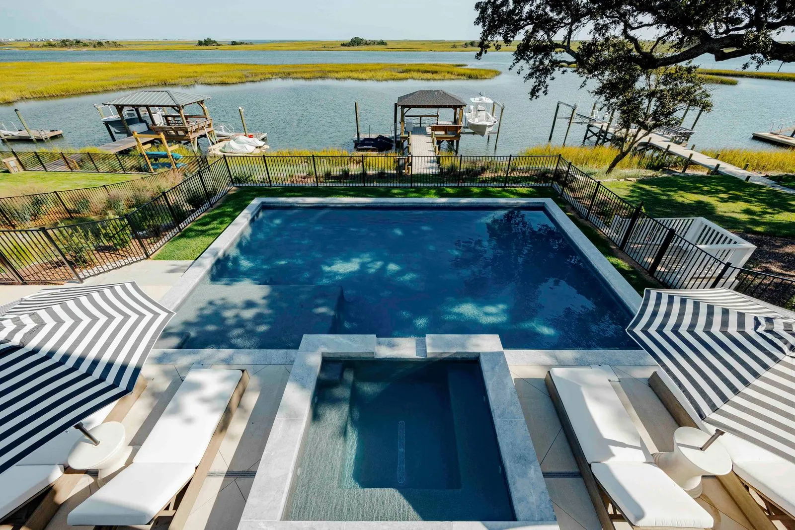 Waterfront Place Custom Pool in Hampstead, NC