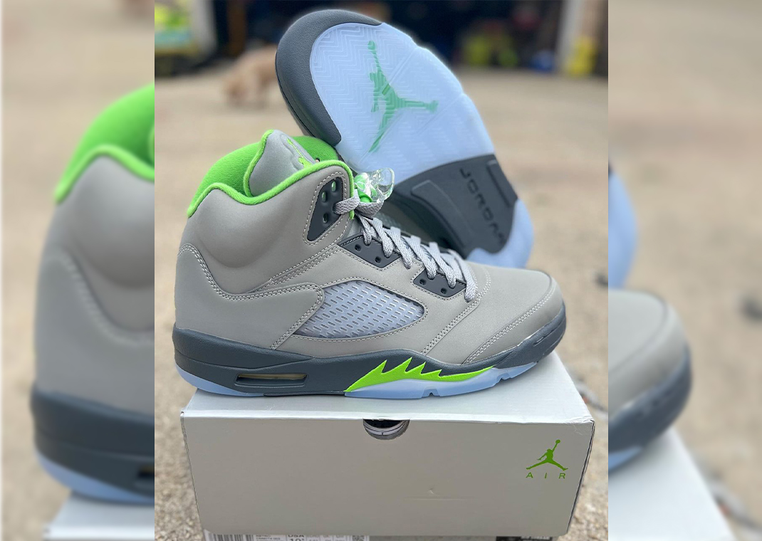 First Look At The Air Jordan 5 Green Bean Sneaker News