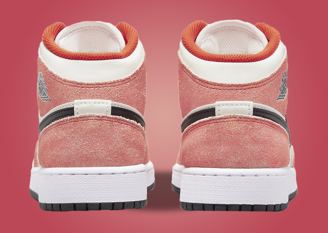 Orange Suede Covers This Air Jordan 1 Mid Sneaker News