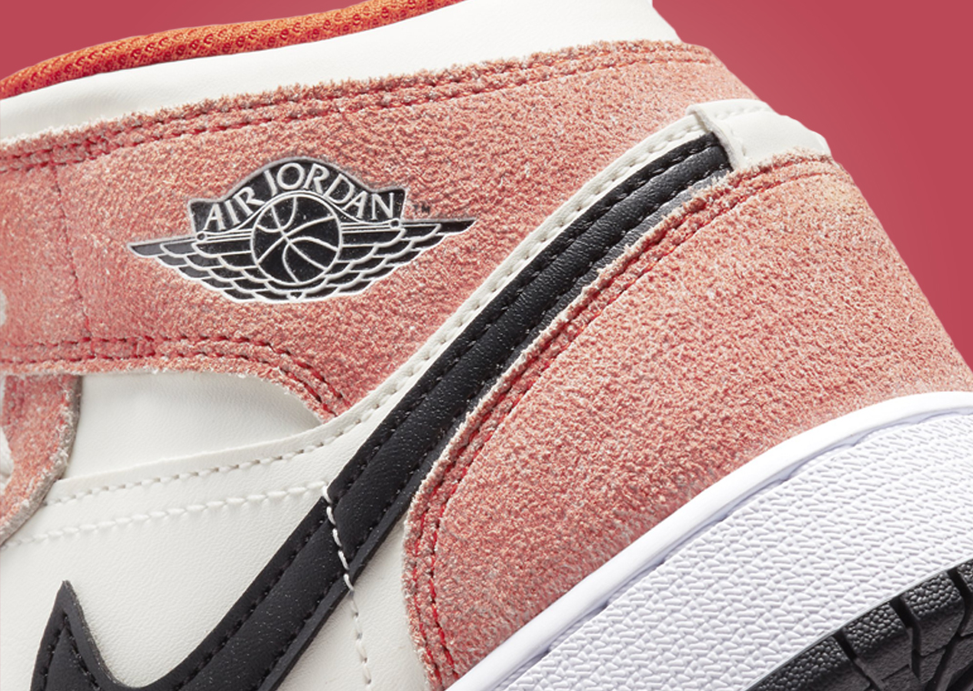 Orange Suede Covers This Air Jordan 1 Mid Sneaker News