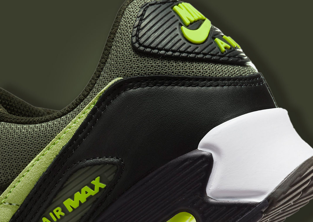Lush Green Hues Flourish On The Nike Air Max 90 Medium Olive Volt