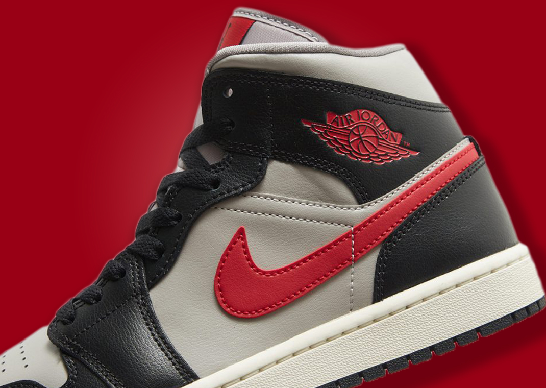 This Women’s Exclusive Air Jordan 1 Mid Gets Accented By Gym Red