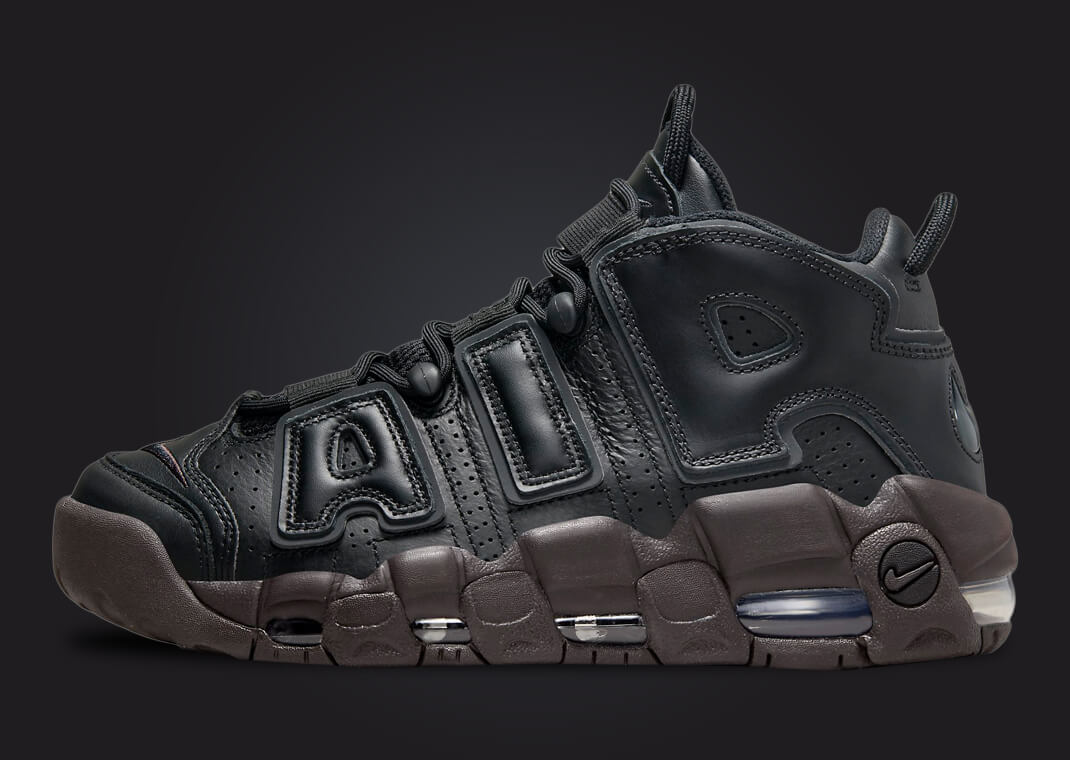 nike air uptempo black and red release date