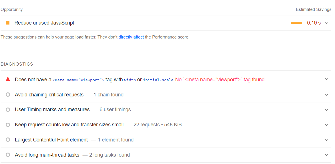 Using PageSpeed Insights to help improve FID score