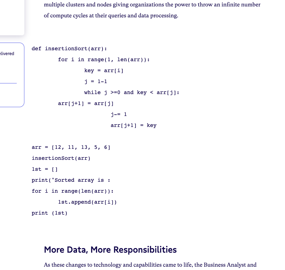 The final code output on your published Webflow site