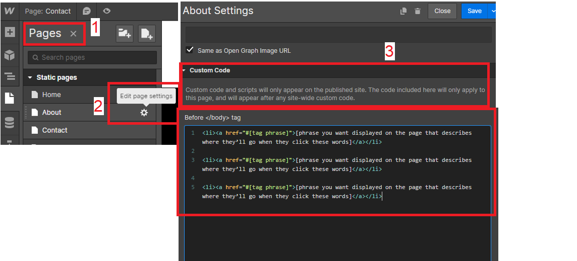 Adding custom schema data to Webflow