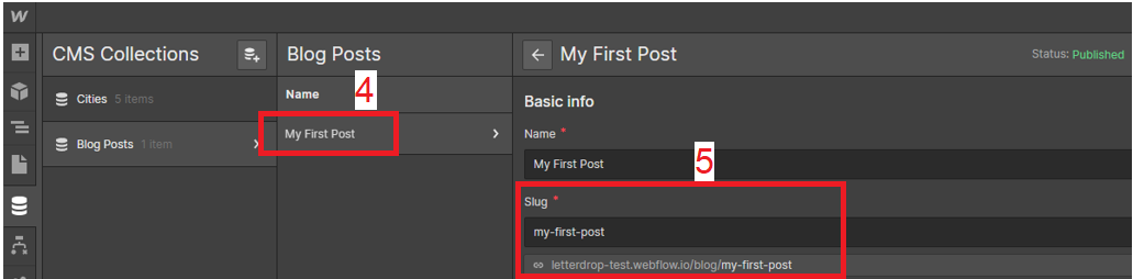 Creating a URL for a page in a subfolder in Webflow