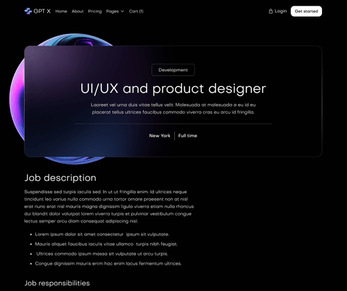 GPT X - Webflow Ecommerce website template