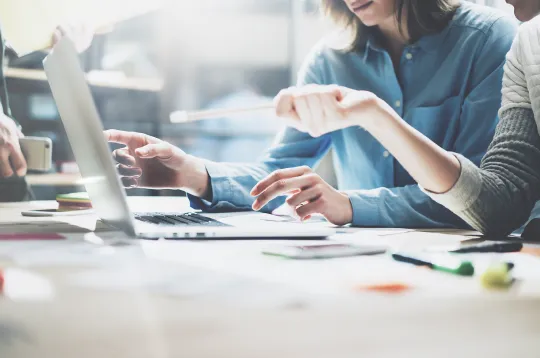 a group of people working on a project