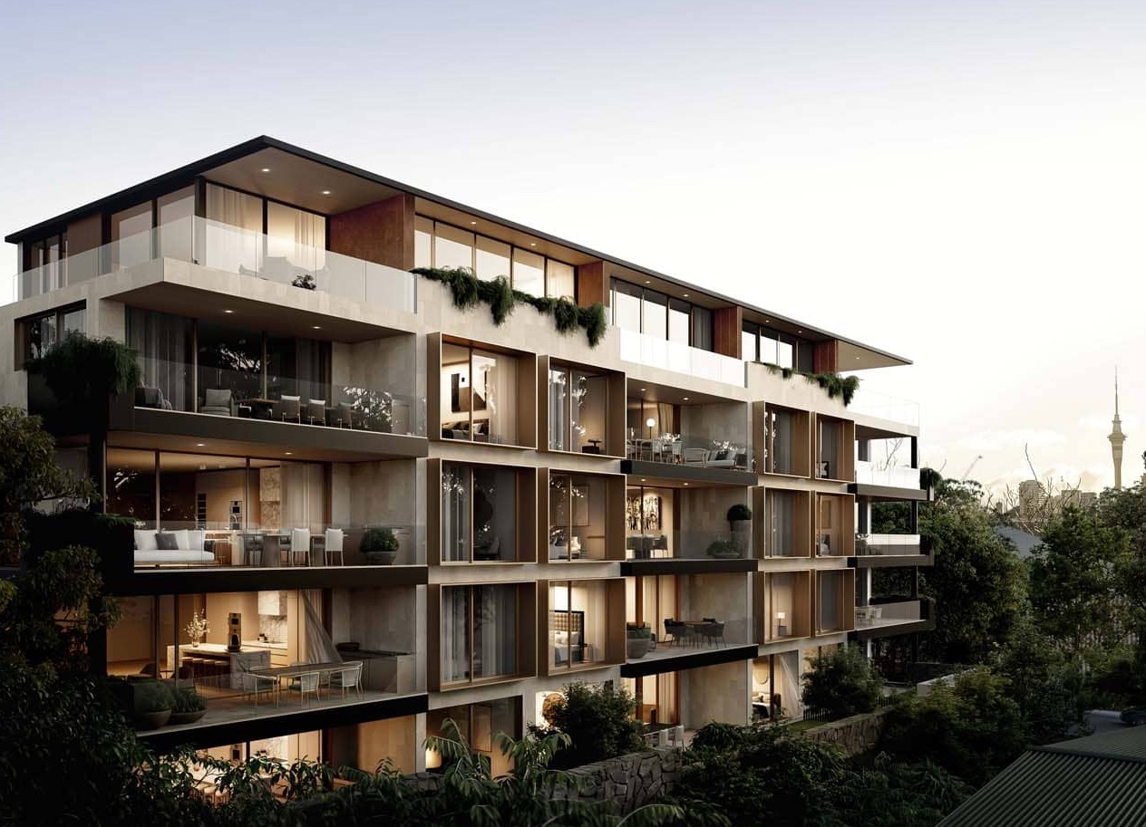 View of Elysian by HR Group - World-class apartment living in Parnell, Auckland