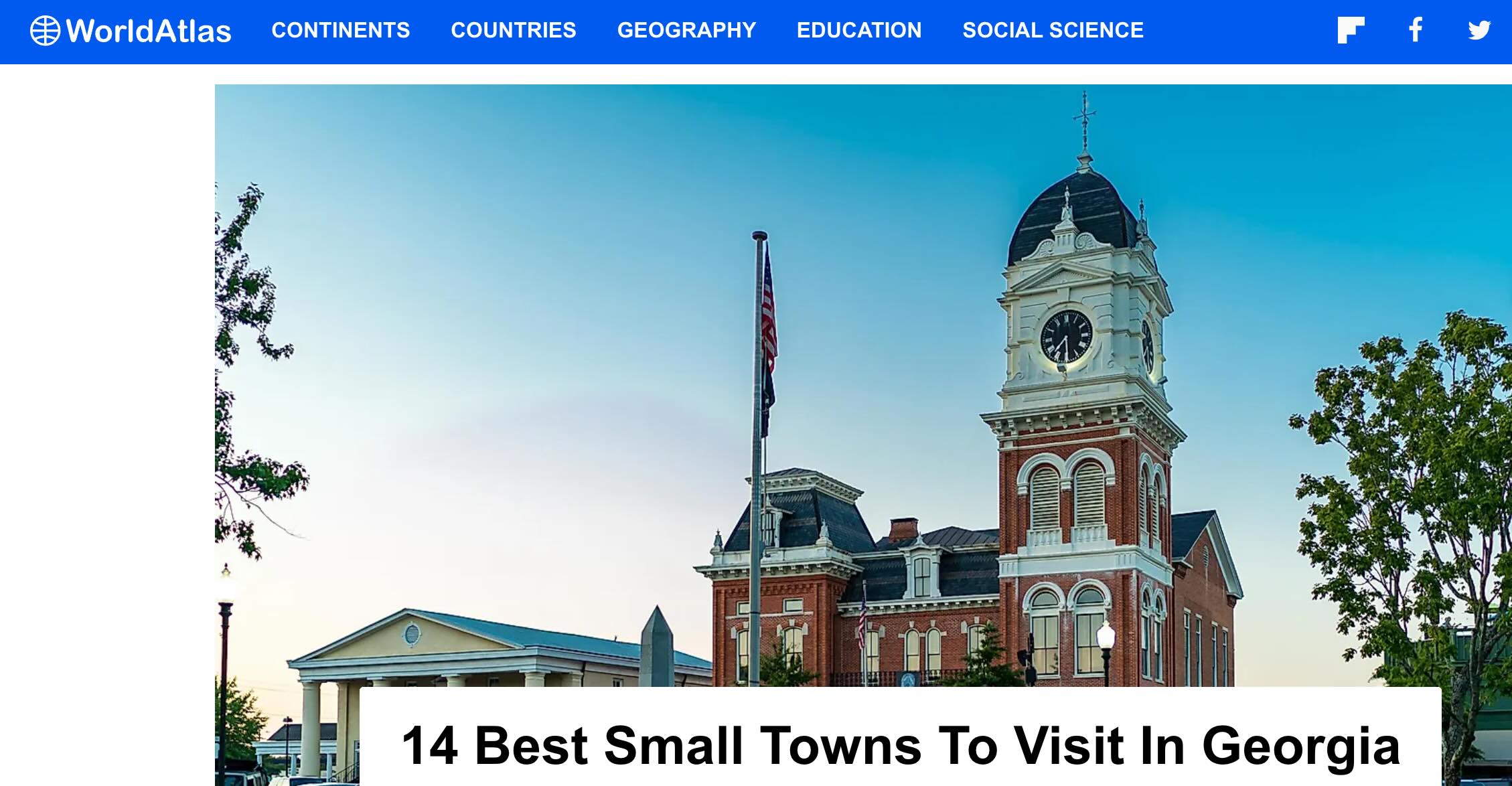 Senoia Named in Best Small Towns The Senoia Area Historical Society SAHS News