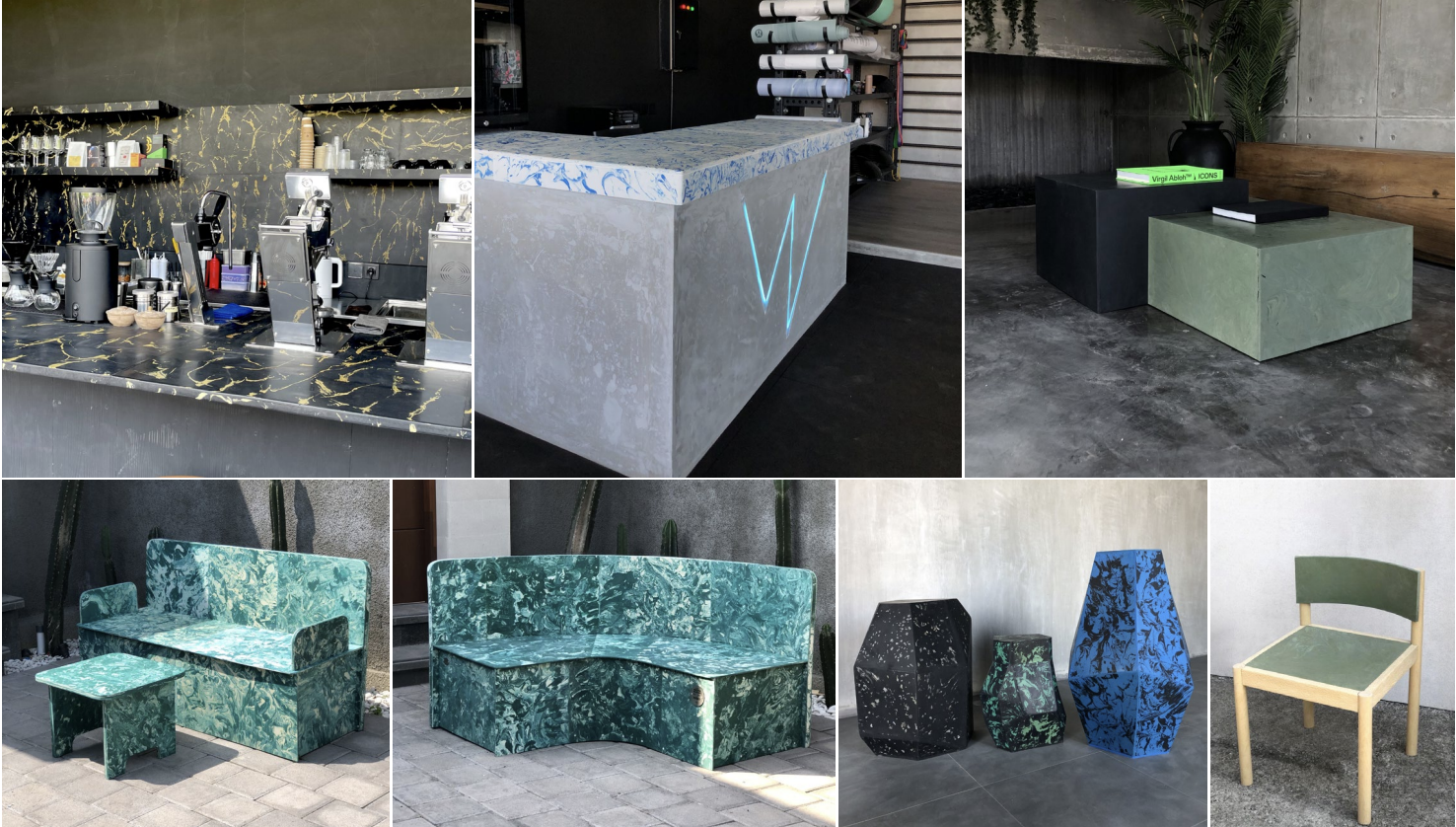 Recycled plastic furniture