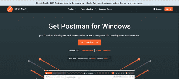 Postman open-source tool