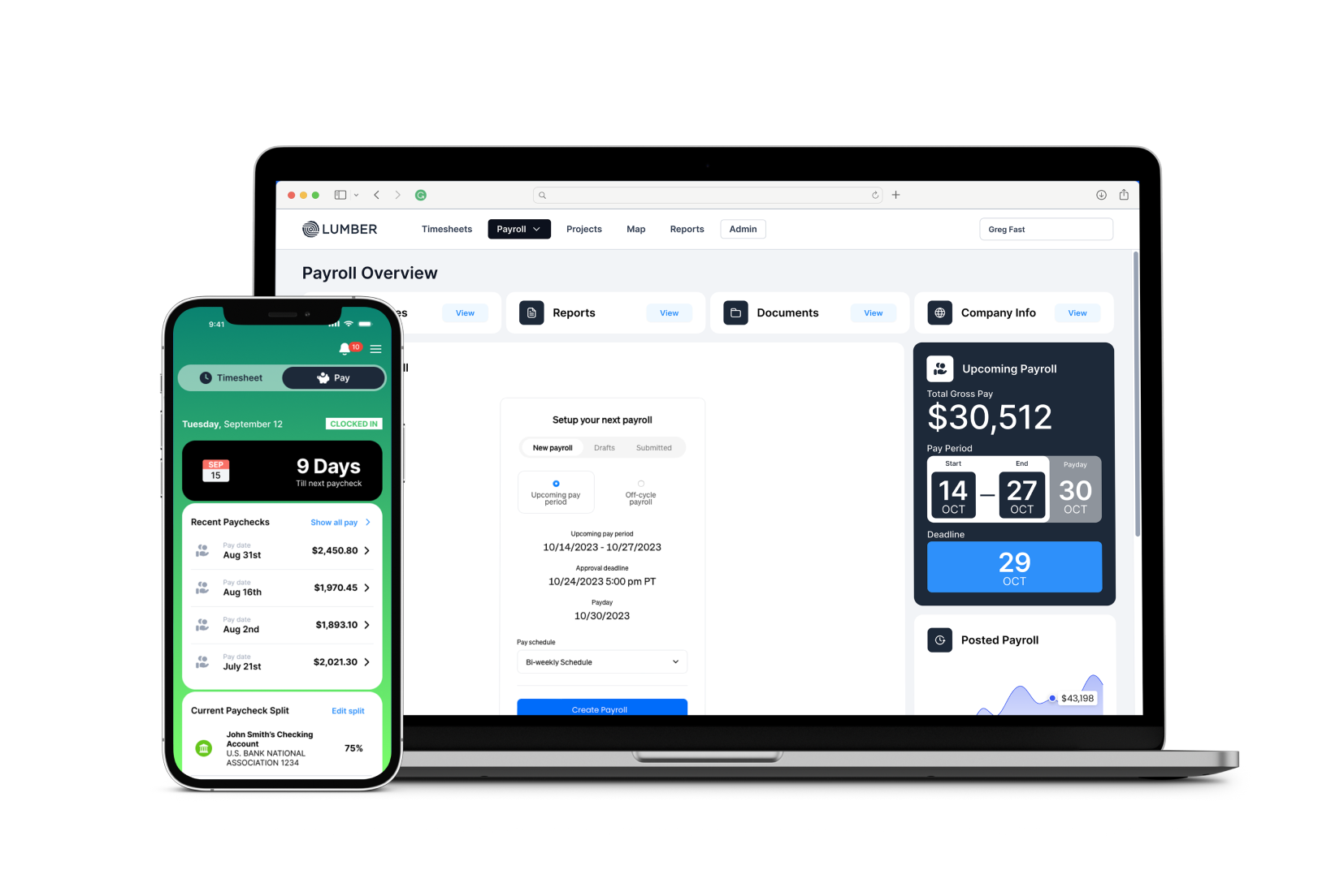 Construction Time Tracking & Payroll Software - Lumber