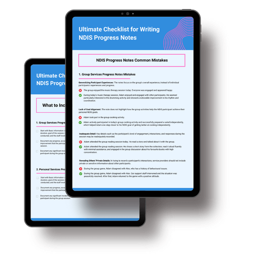 (Resources) Ultimate Checklist for Writing NDIS Progress Notes
