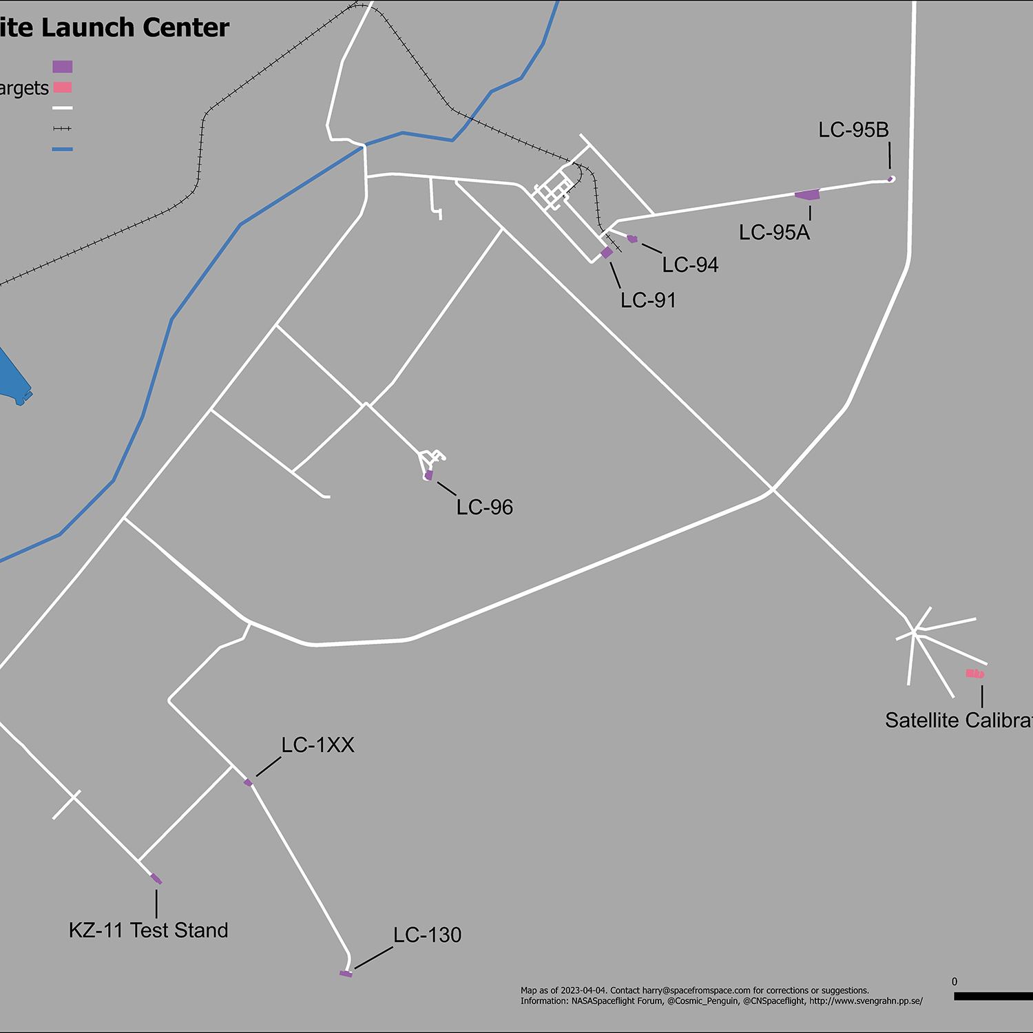 A map of Jiuquan Satellite Launch Center in China.