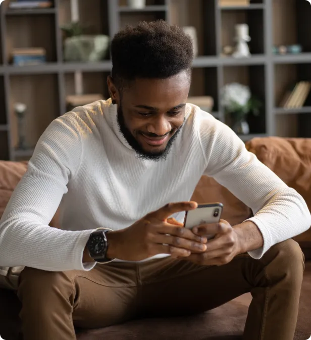 Man checking his phone