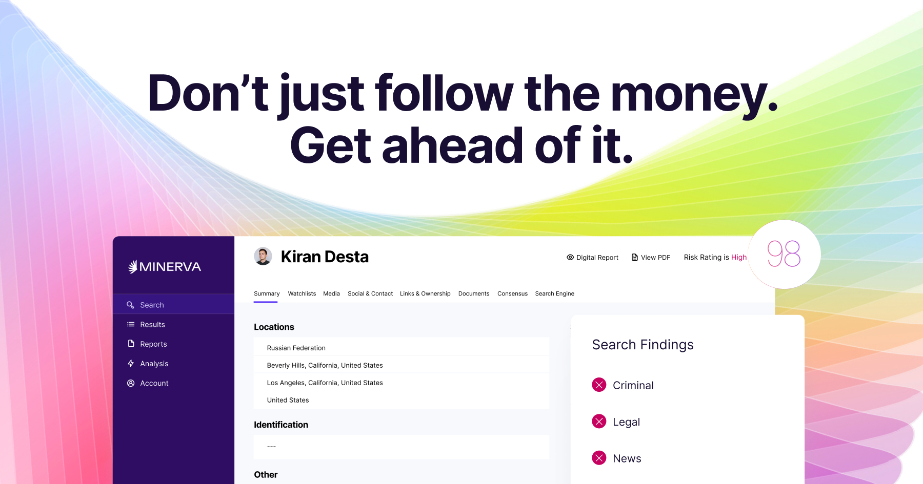 Minerva | Real-Time AML Risk Assessment Platform