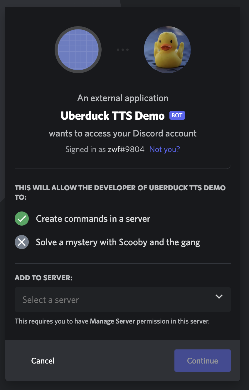 add bot to discord