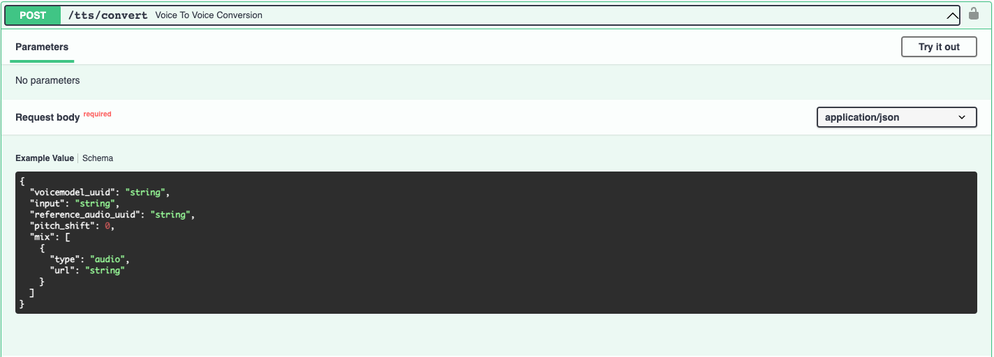 screenshot of convert docs
