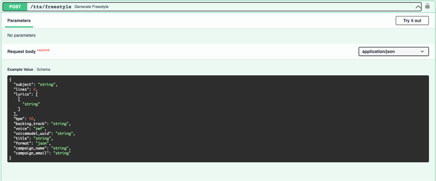 screenshot of freestyle docs