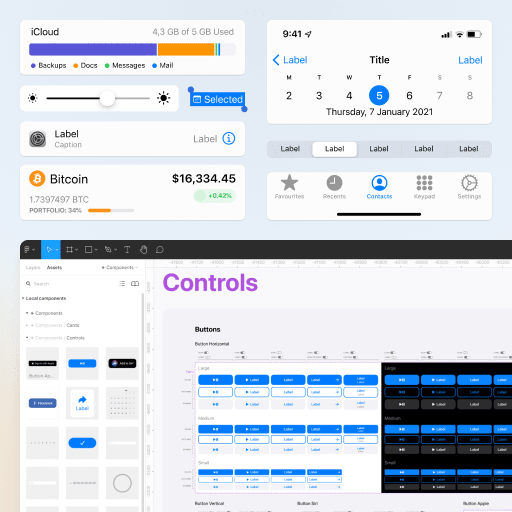 iOS UI Kit: Figma Design System for Mobile Applications