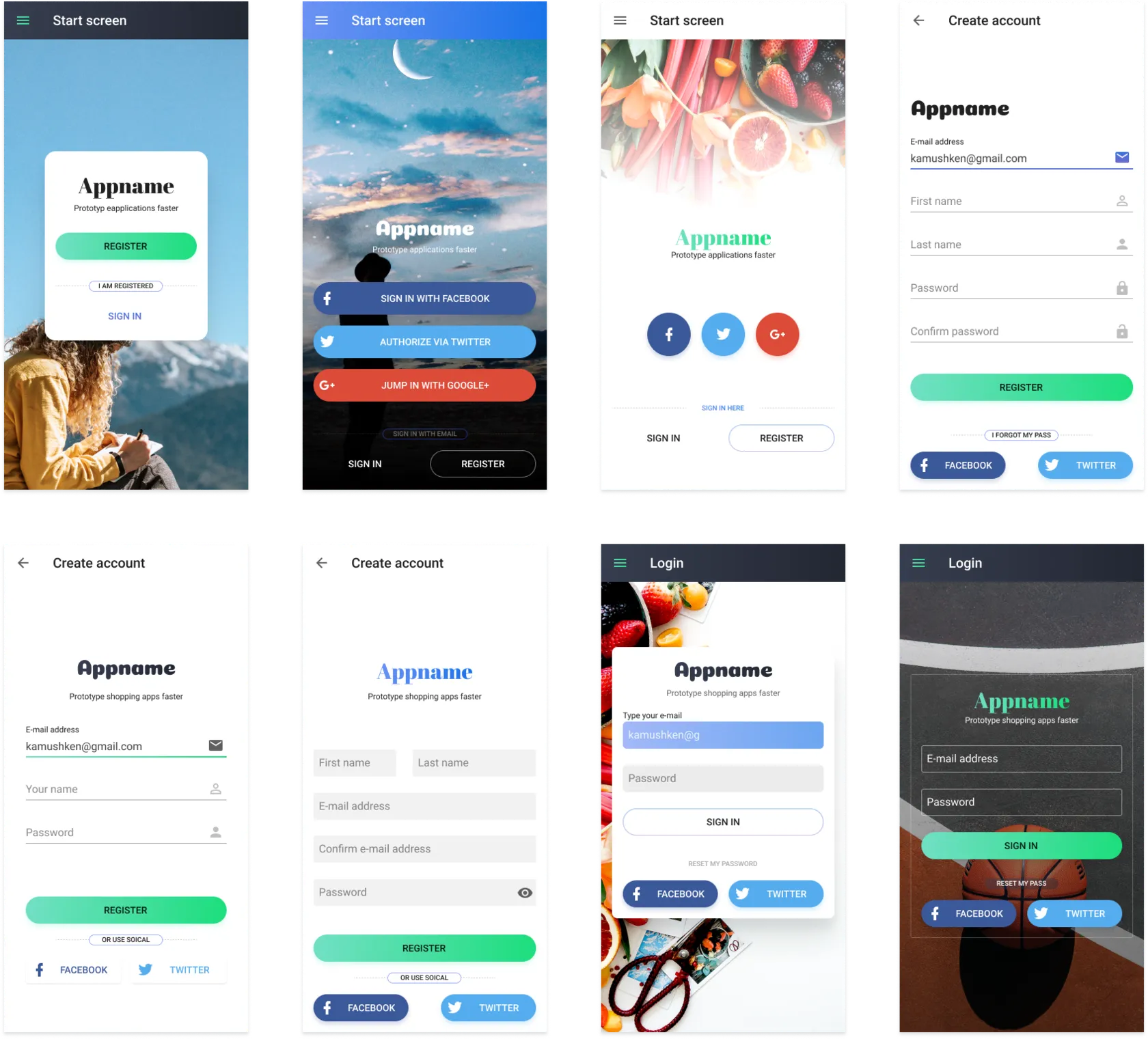 Figma Android UI kit - mobile app templates