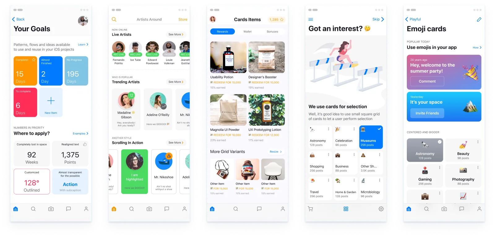 Figma iOS UI kit with 240 mobile app templates