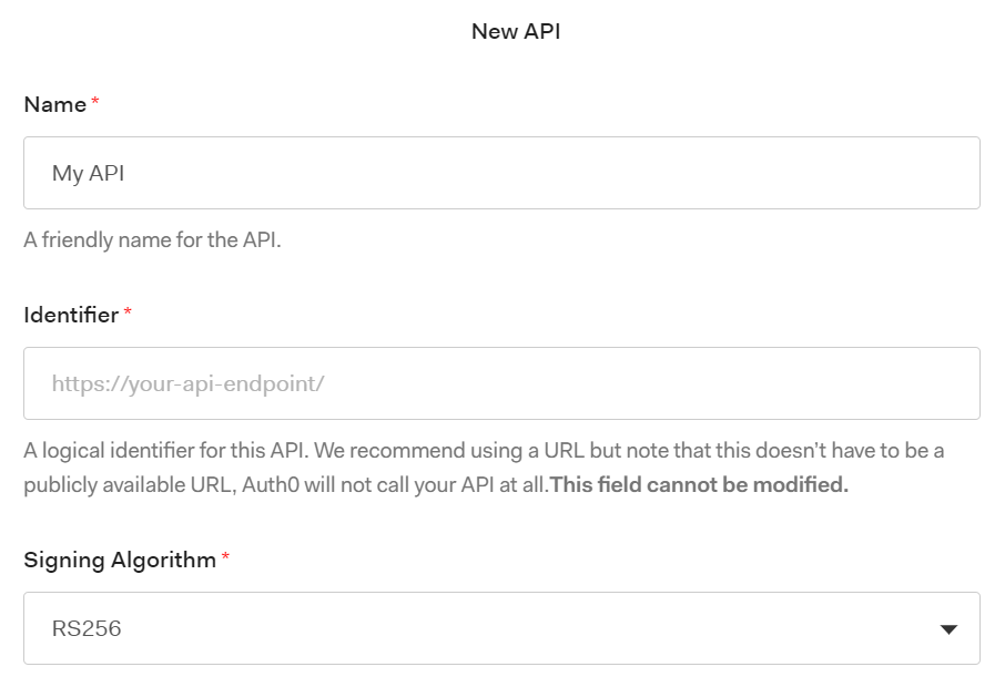 Creating a custom API in Auth0 to define your own permissions