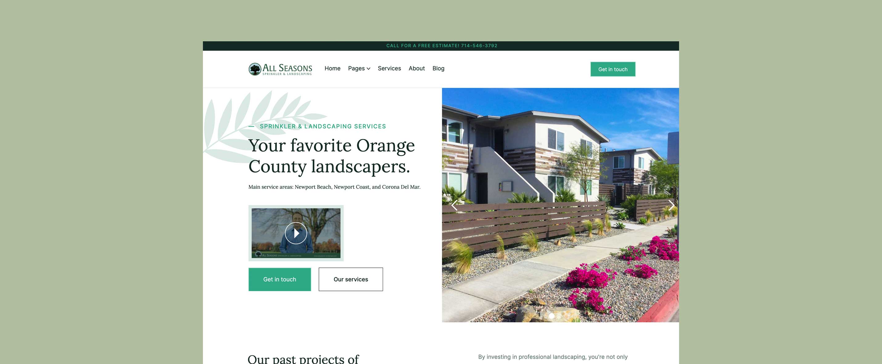 All Seasons • Tailoring a vibrant web presence for a landscaping expert!