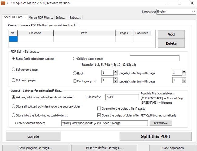 split pdf files