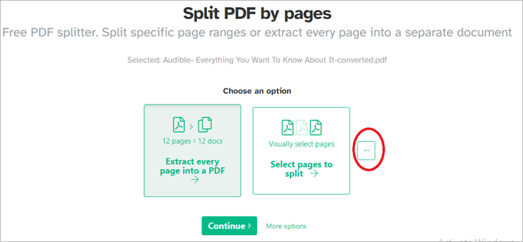 split pdf by pages