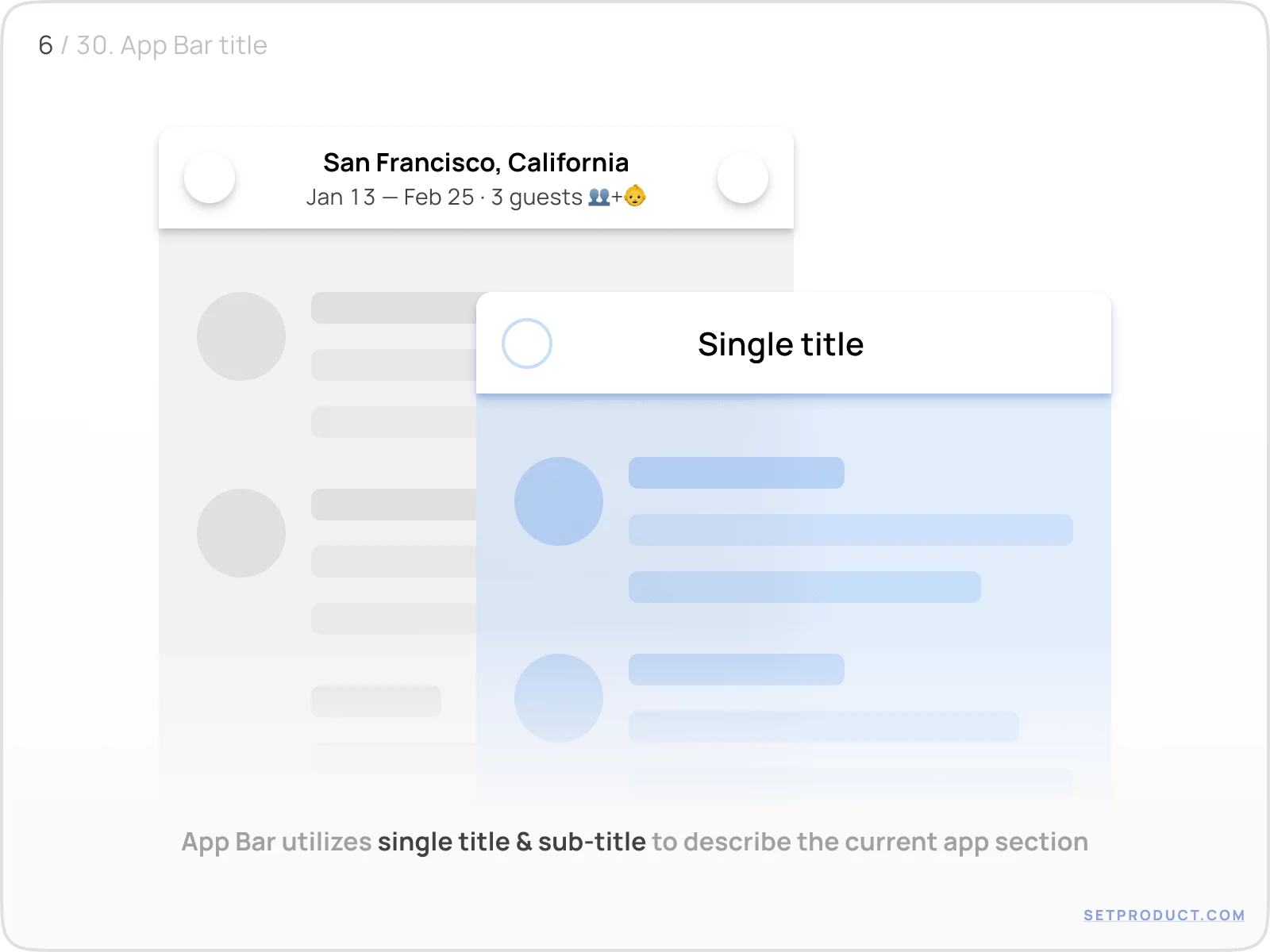 Application Bar UI design anatomy