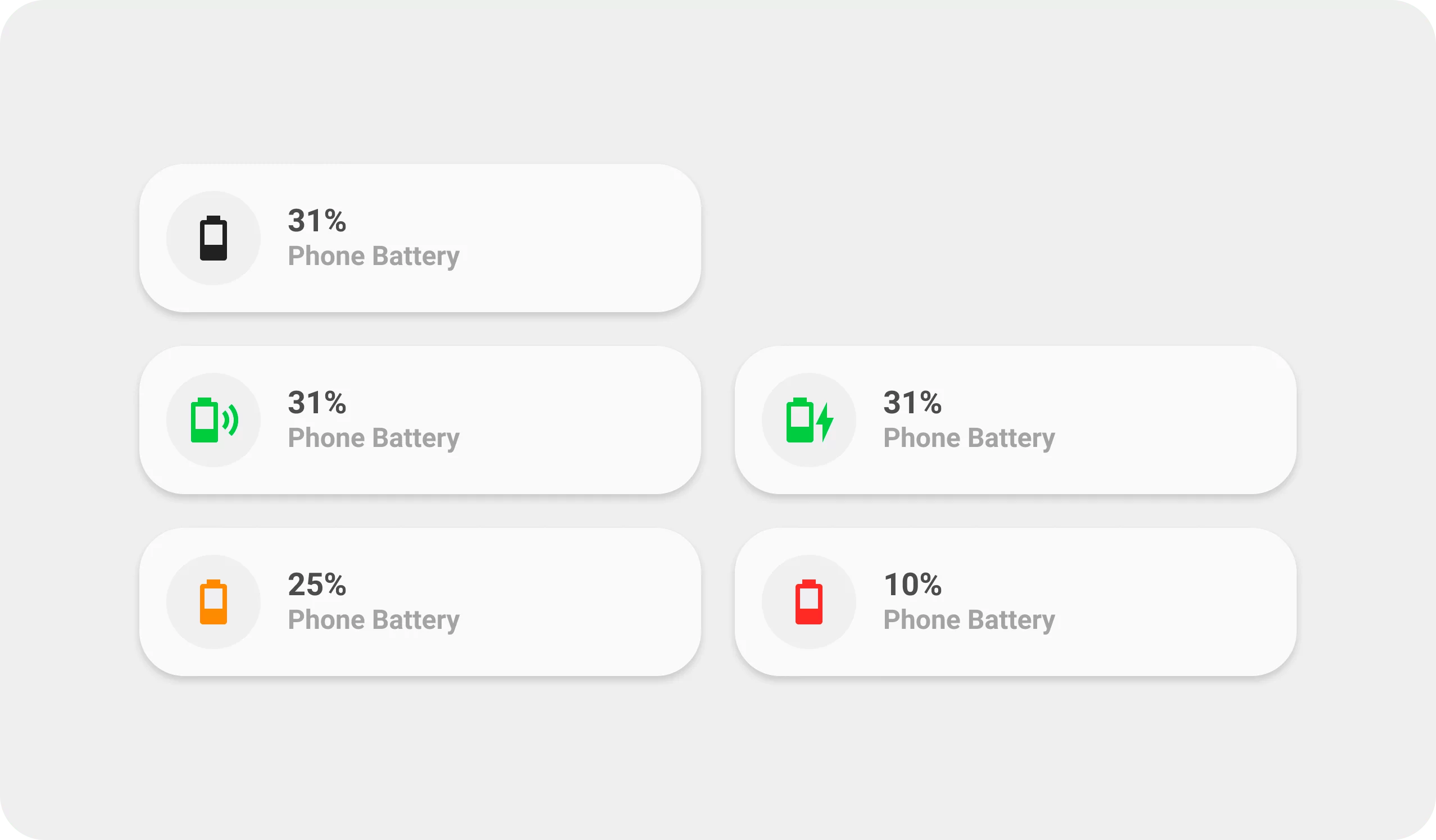 Types of Notification UI – Battery Notification Ideas